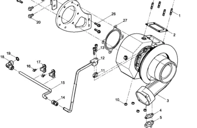 Турбонаддув двигателя Baudouin 6M33