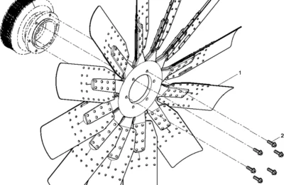 Вентилятор и ступица двигателя Baudouin 12M26