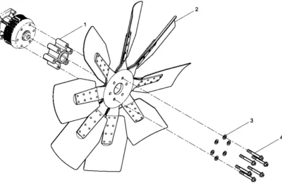 Вентилятор и ступица двигателя Baudouin 6M26