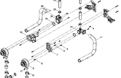 Водяная помпа двигателя Baudouin 12M26