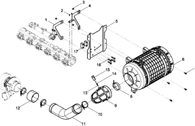 Воздушный фильтр двигателя Baudouin 6M33