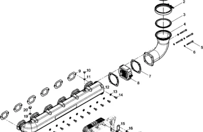 Впускной коллектор двигателя Baudouin 6M26