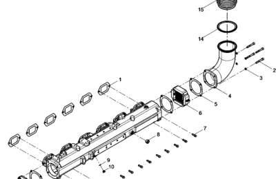 Впускной коллектор двигателя Baudouin 6M33