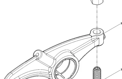 Впускной коромысловый рычаг в сборе двигателя BAUDOUIN 6M33