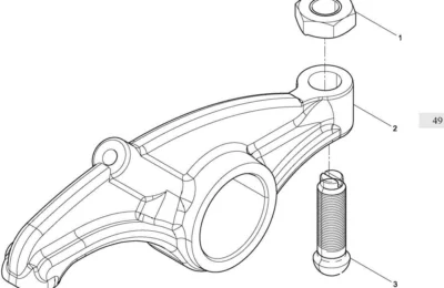 Выпускное коромысло в сборе двигателя Baudouin 12M26