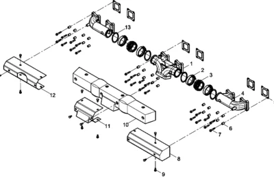 Выпускной коллектор двигателя Baudouin 6M33