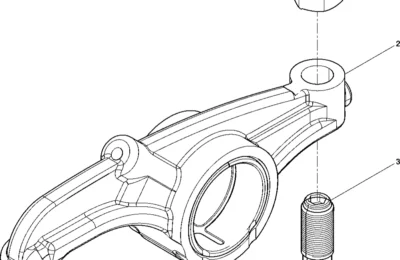 Выпускной коромысловый рычаг в сборе двигателя BAUDOUIN 6M33