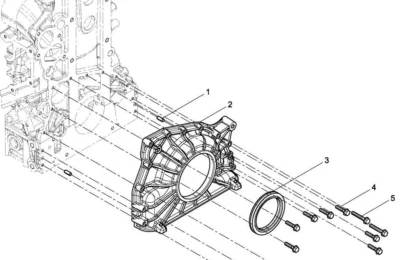 Центральная крышка блока цилиндров двигателя Baudouin 6M21