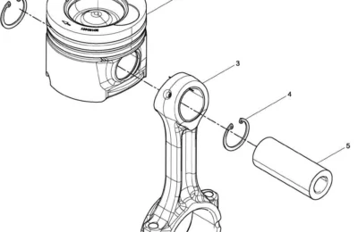 Цилиндр и соединение с шатуном двигателя Baudouin 4M06G22