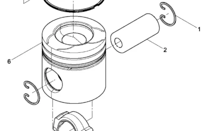 Цилиндр и соединение шатуна двигателя Baudouin 6M16