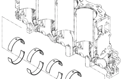 Главные подшипники двигателя Baudouin 4M06G33