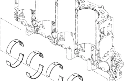 Главный подшипник двигателя Baudouin 4M06G22