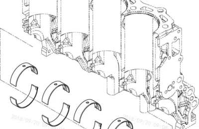 Главный подшипник двигателя Baudouin 4M06G44