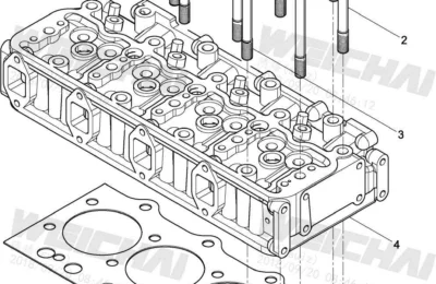 Головка цилиндров двигателя Baudouin 4M06G33