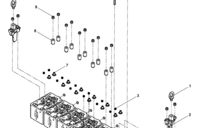 Группа головки цилиндров двигателя Baudouin 6M21