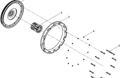 Группа маховика двигателя Baudouin 6M21