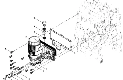 Группа масляного радиатора двигателя Baudouin 6M11