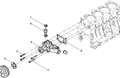 Группа водяного насоса двигателя Baudouin 4M06G22