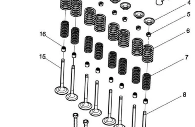Клапанный механизм двигателя Baudouin 4M06G22