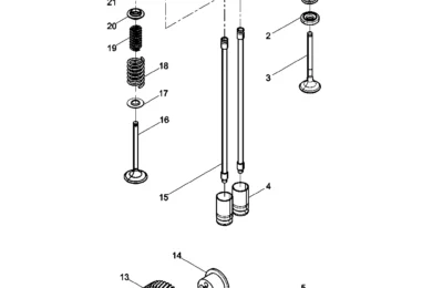 Клапанный механизм двигателя Baudouin 6M16
