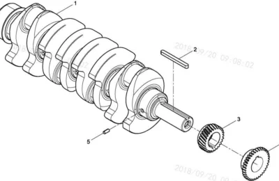Коленчатый вал двигателя Baudouin 4M06G44