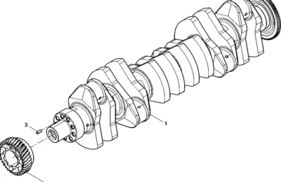 Коленчатый вал двигателя Baudouin 6M21