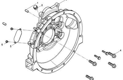 Корпус маховика двигателя Baudouin 4M06G33