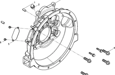 Корпус маховика двигателя Baudouin 4M06G50