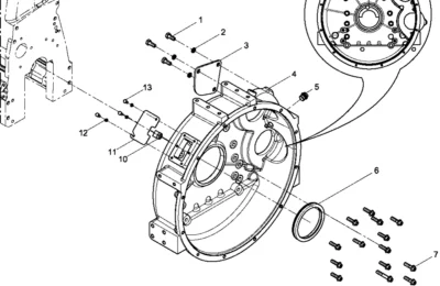 Корпус маховика двигателя Baudouin 6M11