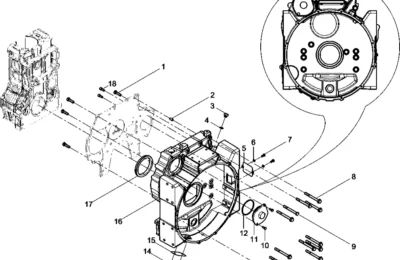 Корпус маховика двигателя Baudouin 6M21