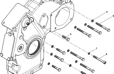 Корпус редуктора двигателя Baudouin 3M10