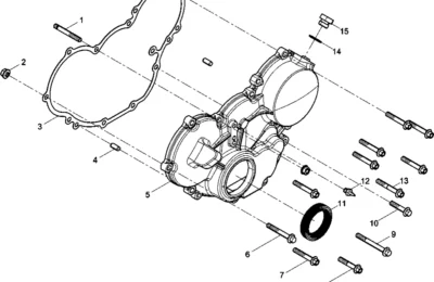 Корпус редуктора двигателя Baudouin 4M06G50