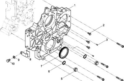Корпус редуктора газораспределительного механизма двигателя Baudouin 6M16