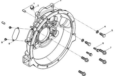 Кожух маховика двигателя Baudouin 4M06G17