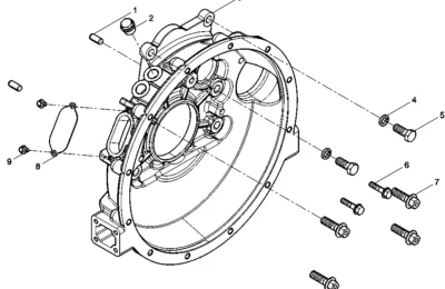 Кожух маховика двигателя Baudouin 4M06G22