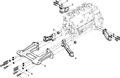 Крепление двигателя Baudouin 3M10