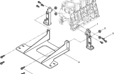 Крепление двигателя Baudouin 4M06G22