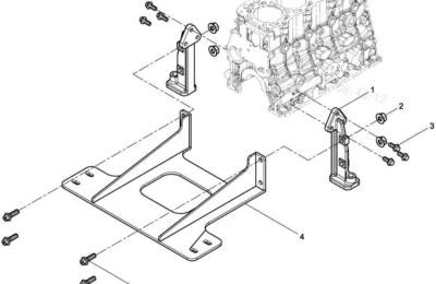 Крепление двигателя Baudouin 4M06G33