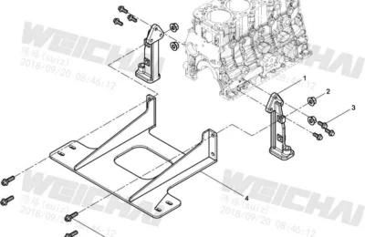 Крепление двигателя Baudouin 4M06G44