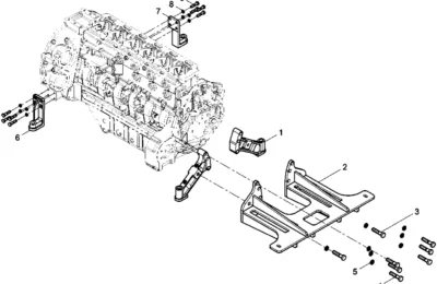 Крепление двигателя двигателя Baudouin 6M11