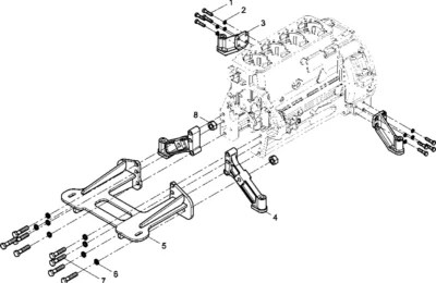 Крепления двигателя Baudouin 4M11