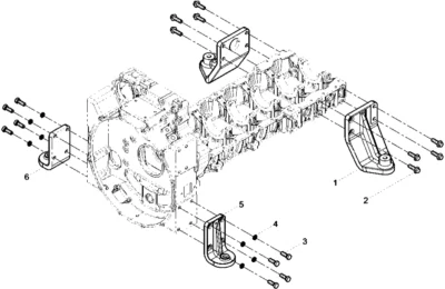 Крепления двигателя Baudouin 6M21