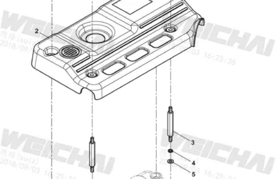 Крышка блока цилиндров двигателя Baudouin 4M06G50
