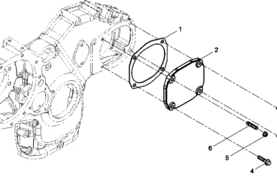 Крышка гидравлического насоса двигателя Baudouin 4M11