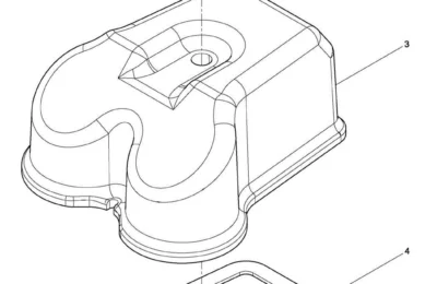 Крышка головки цилиндра двигателя Baudouin 3M10