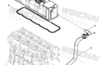 Крышка головки цилиндра двигателя Baudouin 4M06G50