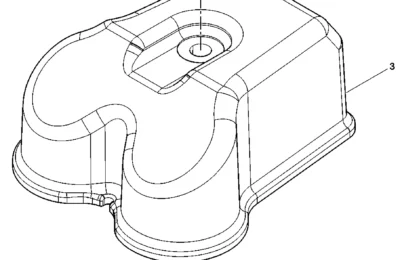 Крышка головки цилиндра двигателя Baudouin 6M11