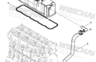 Крышка головки цилиндров двигателя Baudouin 4M06G33