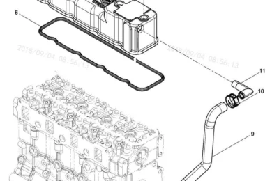 Крышка головки цилиндров двигателя Baudouin 4M06G44