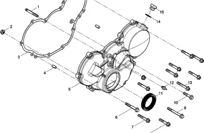 Крышка корпуса маховика двигателя Baudouin 4M06G33
